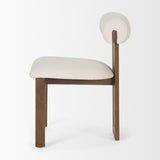 Tribeca Curve Open Back Cream and Dark Brown Tripod Frame Dining Chair from Mercana - Luna Furniture
