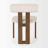 Tribeca Curve Open Back Cream and Dark Brown Tripod Frame Dining Chair from Mercana - Luna Furniture