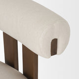 Tribeca Curve Open Back Cream and Dark Brown Tripod Frame Dining Chair from Mercana - Luna Furniture