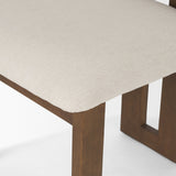 Tribeca Curve Open Back Cream and Dark Brown Tripod Frame Dining Chair from Mercana - Luna Furniture