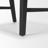 Reid Framed Black Cane Black Leather Dining Chair from Mercana - Luna Furniture
