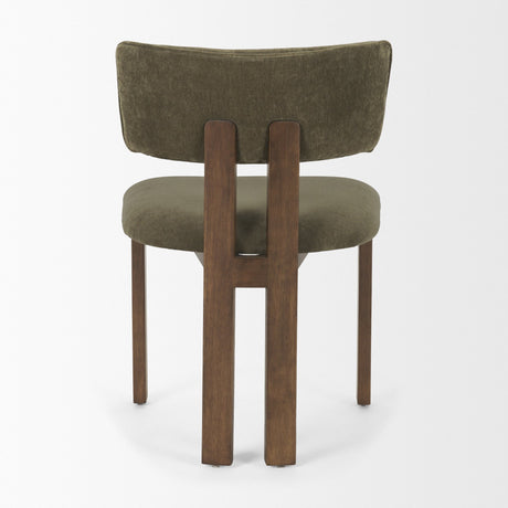 Soho Curved Open Back Olive Tripod Frame Dining Chair from Mercana - Luna Furniture