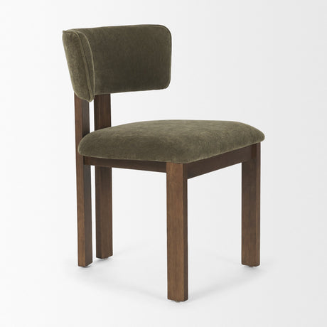Soho Curved Open Back Olive Tripod Frame Dining Chair from Mercana - Luna Furniture