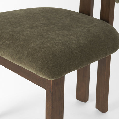 Soho Curved Open Back Olive Tripod Frame Dining Chair from Mercana - Luna Furniture