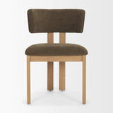 Soho Curved Open Back Brown Fabric w/ Light Brown Tripod Frame Dining Chair from Mercana - Luna Furniture