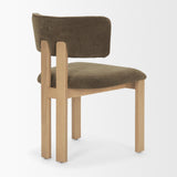 Soho Curved Open Back Brown Fabric w/ Light Brown Tripod Frame Dining Chair from Mercana - Luna Furniture