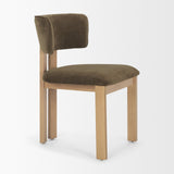 Soho Curved Open Back Brown Fabric w/ Light Brown Tripod Frame Dining Chair from Mercana - Luna Furniture