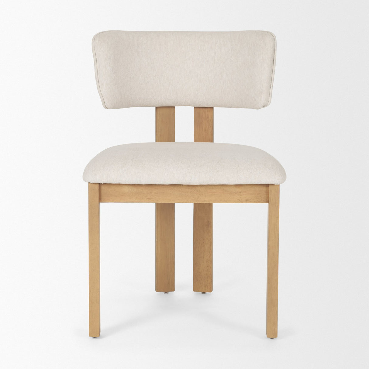 Soho Curved Open Back Cream w/ Light Brown Tripod Frame Dining Chair from Mercana - Luna Furniture