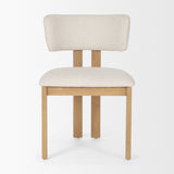 Soho Curved Open Back Cream w/ Light Brown Tripod Frame Dining Chair from Mercana - Luna Furniture