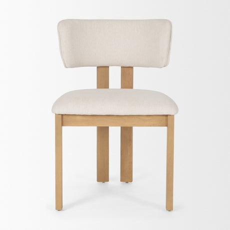 Soho Curved Open Back Cream w/ Light Brown Tripod Frame Dining Chair from Mercana - Luna Furniture