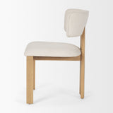 Soho Curved Open Back Cream w/ Light Brown Tripod Frame Dining Chair from Mercana - Luna Furniture
