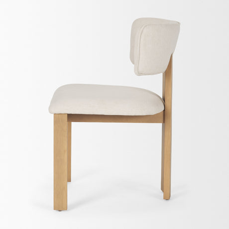 Soho Curved Open Back Cream w/ Light Brown Tripod Frame Dining Chair from Mercana - Luna Furniture