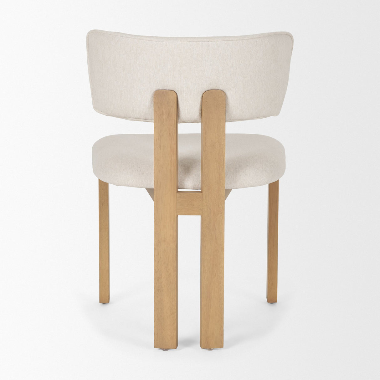 Soho Curved Open Back Cream w/ Light Brown Tripod Frame Dining Chair from Mercana - Luna Furniture