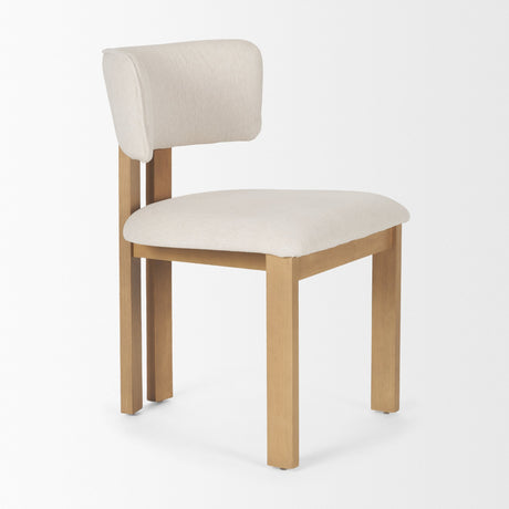Soho Curved Open Back Cream w/ Light Brown Tripod Frame Dining Chair from Mercana - Luna Furniture