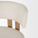 Soho Curved Open Back Cream w/ Light Brown Tripod Frame Dining Chair from Mercana - Luna Furniture