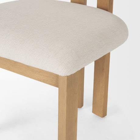 Soho Curved Open Back Cream w/ Light Brown Tripod Frame Dining Chair from Mercana - Luna Furniture