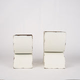 Medina Off White w/ Gold Antiquing Tall Metal Planters (Set of 2) from Mercana - Luna Furniture