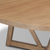 Legolas I 60" Round Brown Solid Wood Top & Base Dining Table from Mercana - Luna Furniture