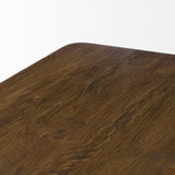 Kendrix 84" Dark Brown Oak Wood Extendable Rectangular Dining Table