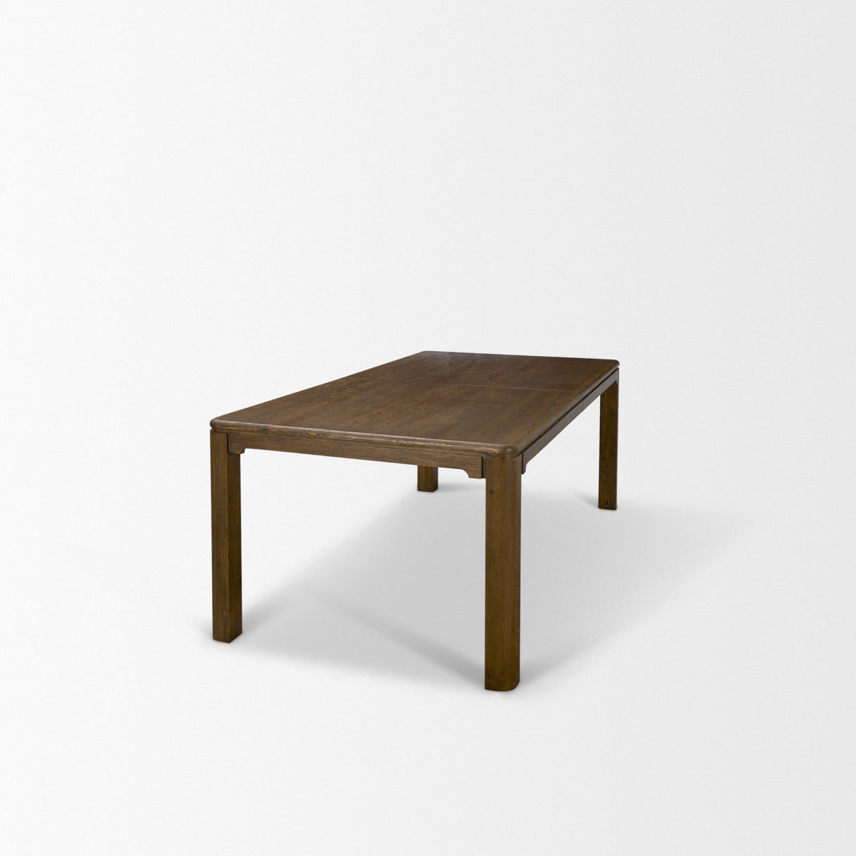 Kendrix 84" Dark Brown Oak Wood Extendable Rectangular Dining Table