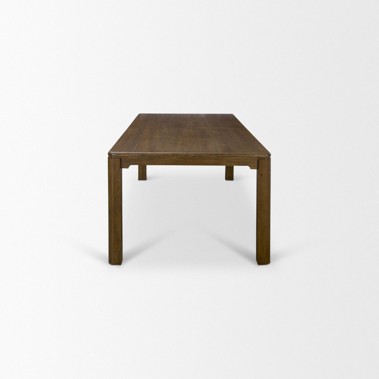 Kendrix 84" Dark Brown Oak Wood Extendable Rectangular Dining Table