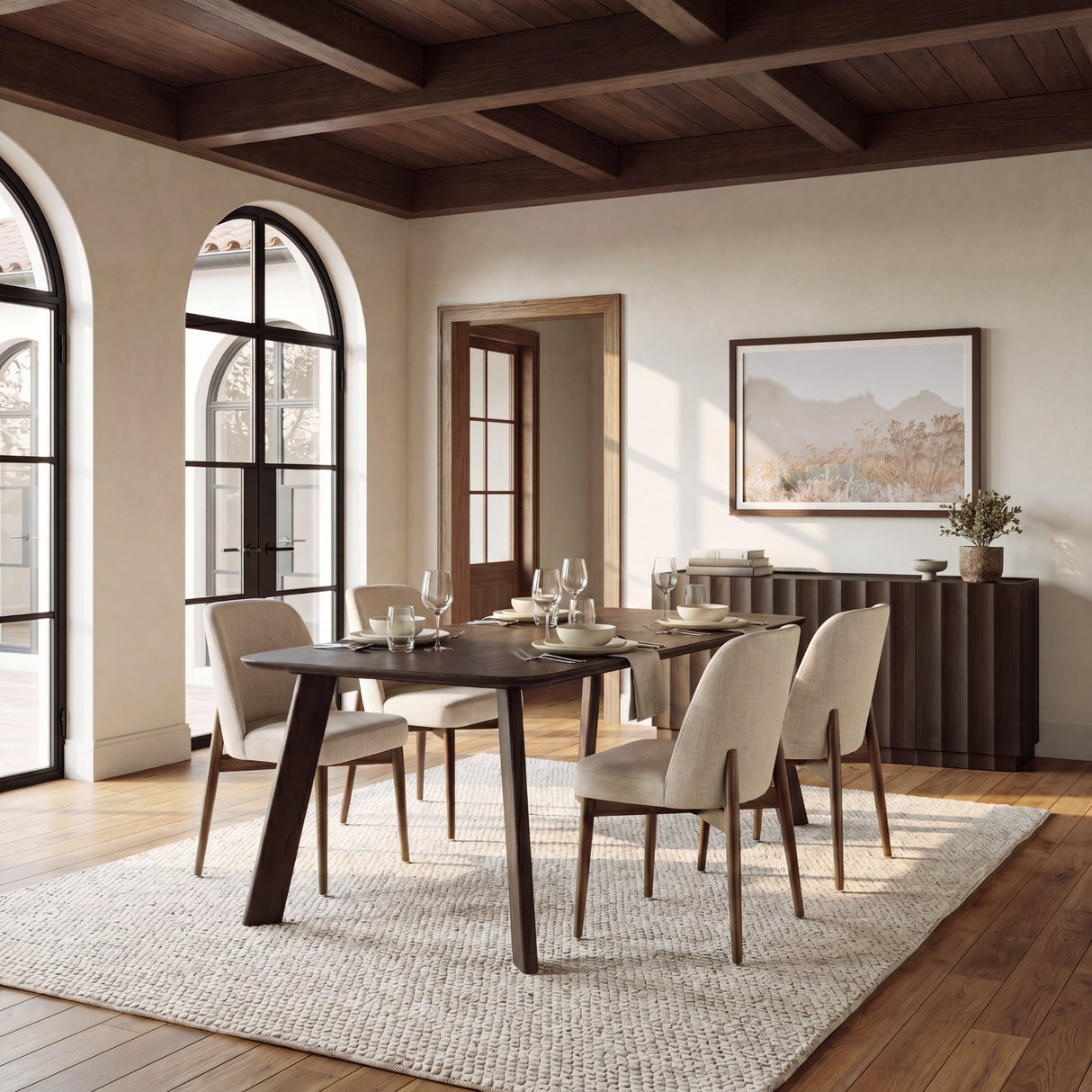 Welborn 72" Dark Brown Wood Rectangular Dining Table from Mercana - Luna Furniture