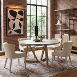 Legolas I 60" Round Brown Solid Wood Top & Base Dining Table from Mercana - Luna Furniture