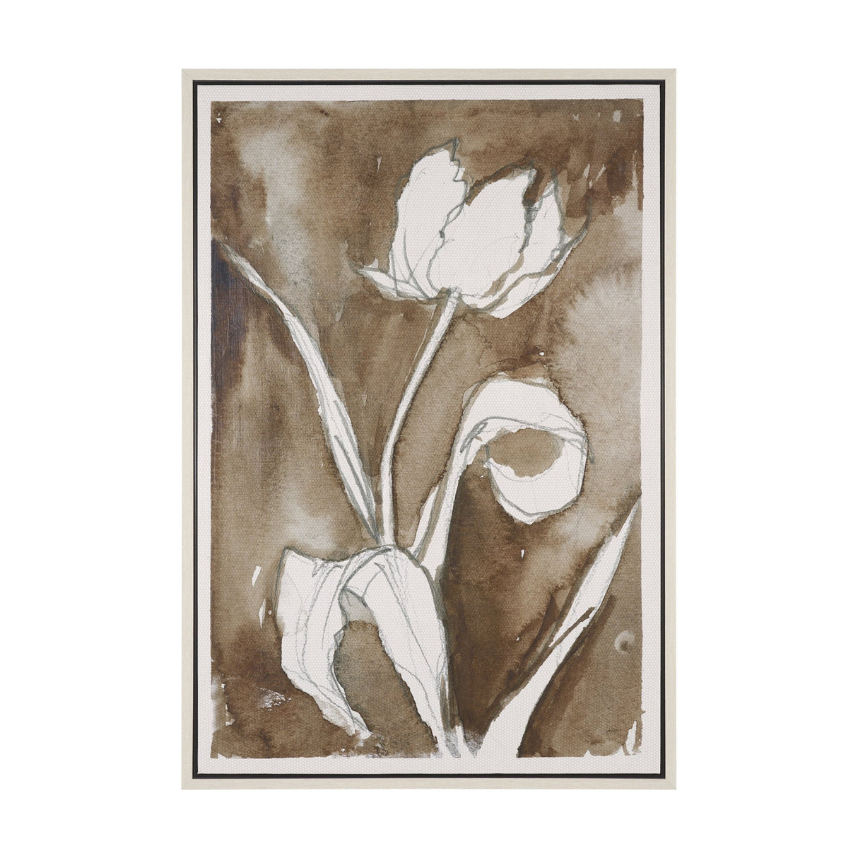 Tulip Bloom V by Mercana Studio Hand-Embellished Textured Framed Canvas Artwork from Mercana - Luna Furniture