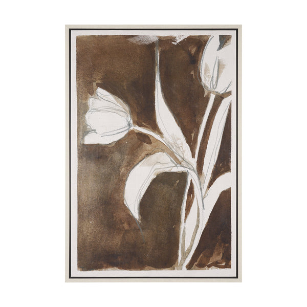 Tulip Bloom VI by Mercana Studio Hand-Embellished Textured Framed Canvas Artwork