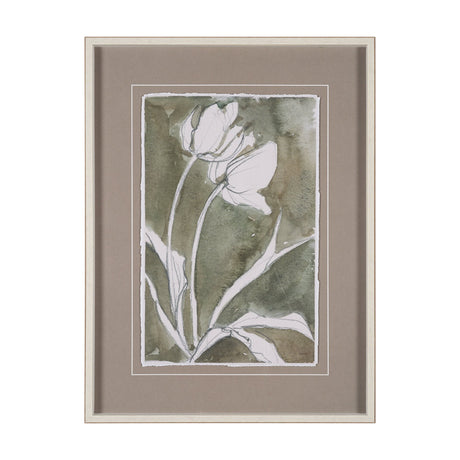 Tulip Bloom III by Mercana Studio Hand-Embellished Framed Artwork Matted under Glass from Mercana - Luna Furniture
