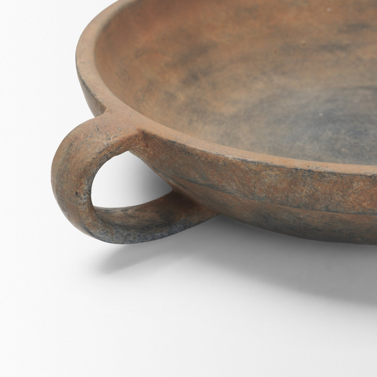 Cotto Round w/ Handles Weathered Terracotta Decorative Bowl from Mercana - Luna Furniture
