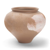 Velo Brown w/White Hand-Painted Terracotta Decorative Vase from Mercana - Luna Furniture
