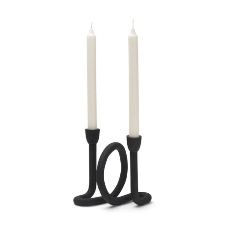Serpens Black Metal Narrow Candle Holder from Mercana - Luna Furniture