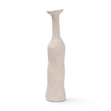 Runa Large Cream Ceramic Rustic Decorative Bottle