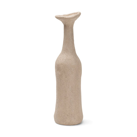 Runa Small Taupe Ceramic Rustic Decorative Bottle from Mercana - Luna Furniture