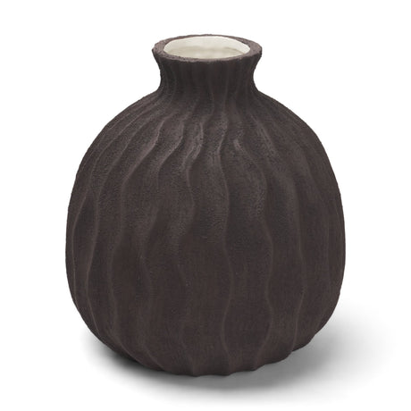 Tidal Medium Ceramic Rippled Decorative Vase from Mercana - Luna Furniture