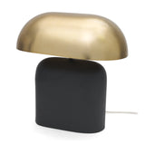 Liorre Textured Black Metal Base w/ Gold Metal Shade 1-Light Table Lamp from Mercana - Luna Furniture