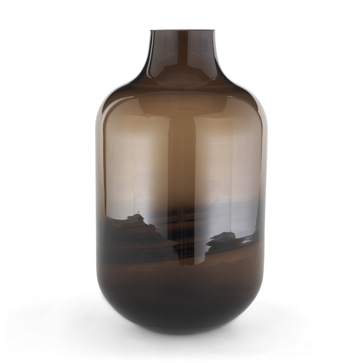 Aurel Tall Brown Glass Vase from Mercana - Luna Furniture