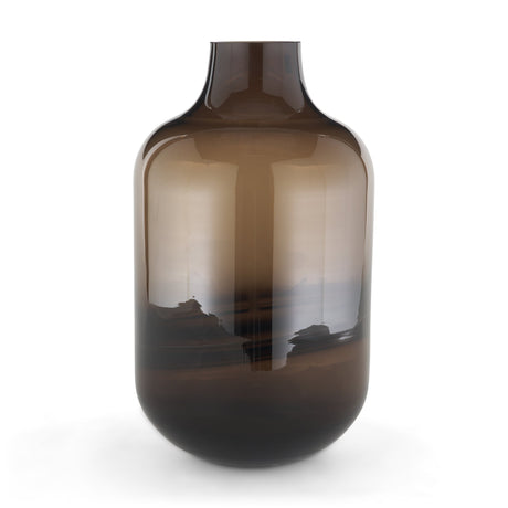 Aurel Tall Brown Glass Vase from Mercana - Luna Furniture