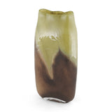 Tulano Tall Green and Brown Glass Vase from Mercana - Luna Furniture