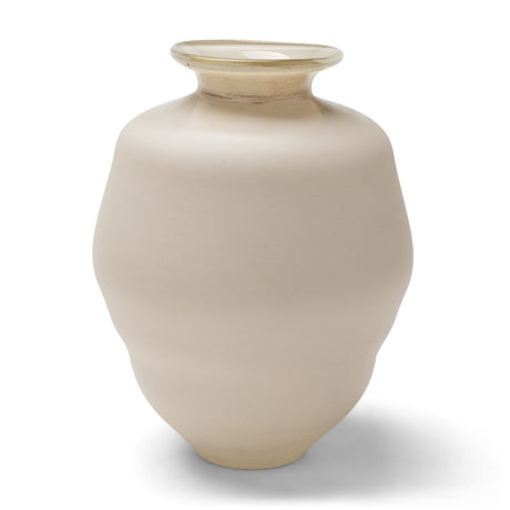 Dune Matte White Glass Vase from Mercana - Luna Furniture