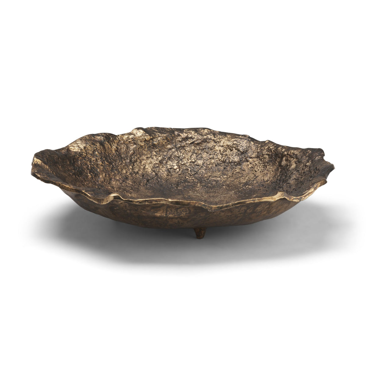 Verdant Large Antiqued Brass Metal Decorative Centerpiece Bowl from Mercana - Luna Furniture