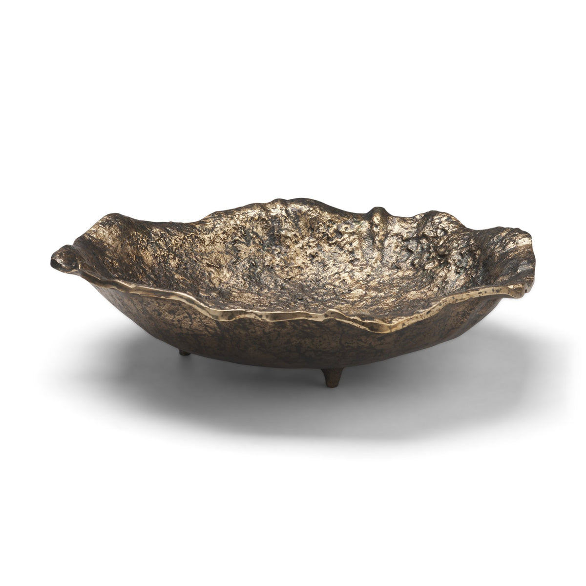 Verdant Small Antiqued Brass Metal Decorative Centerpiece Bowl from Mercana - Luna Furniture