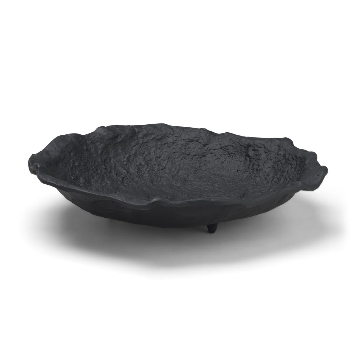 Verdant Large Matte Black Metal Decorative Centerpiece Bowl from Mercana - Luna Furniture