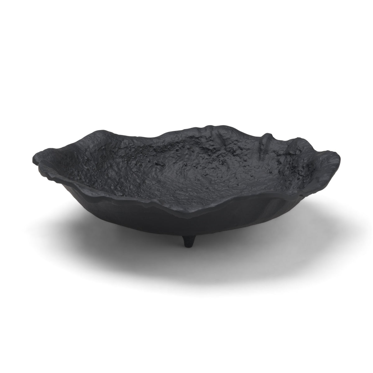 Verdant Small Matte Black Metal Decorative Centerpiece Bowl from Mercana - Luna Furniture