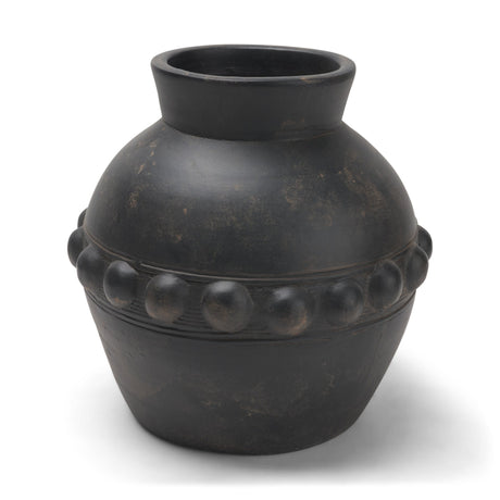 Douro Medium Earthy Brown Dotted Vase from Mercana - Luna Furniture