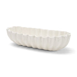 Camelia Large Fluted White Paper Mache Round Centerpiece Bowl from Mercana - Luna Furniture
