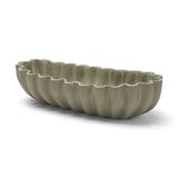 Camelia Large Fluted Sage Green Paper Mache Round Centerpiece Bowl from Mercana - Luna Furniture