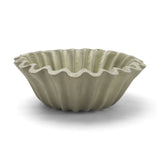 Camelia Small Fluted Sage Green Paper Mache Round Centerpiece Bowl from Mercana - Luna Furniture