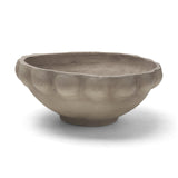 Konya Large Earthen Gray-Brown Dotted Paper Mache Centerpiece Bowl from Mercana - Luna Furniture